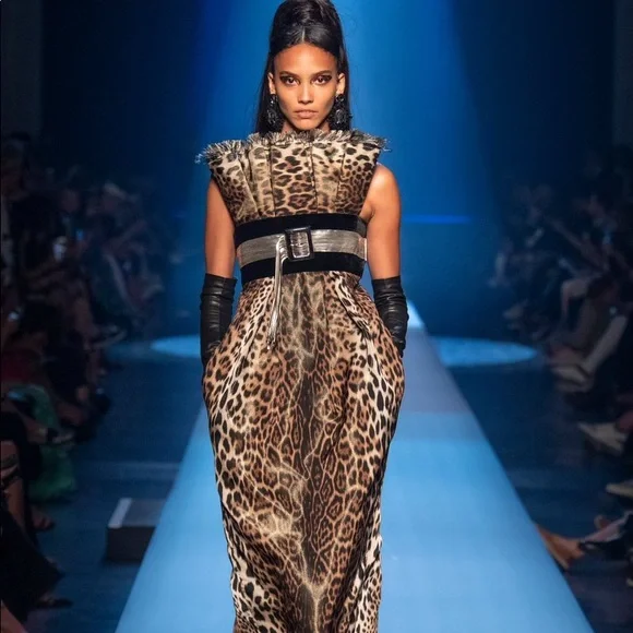 Jean Paul Gaultier Vintage Leopard Print Illusions Corset Bodycon Dress - Picture 8 of 15